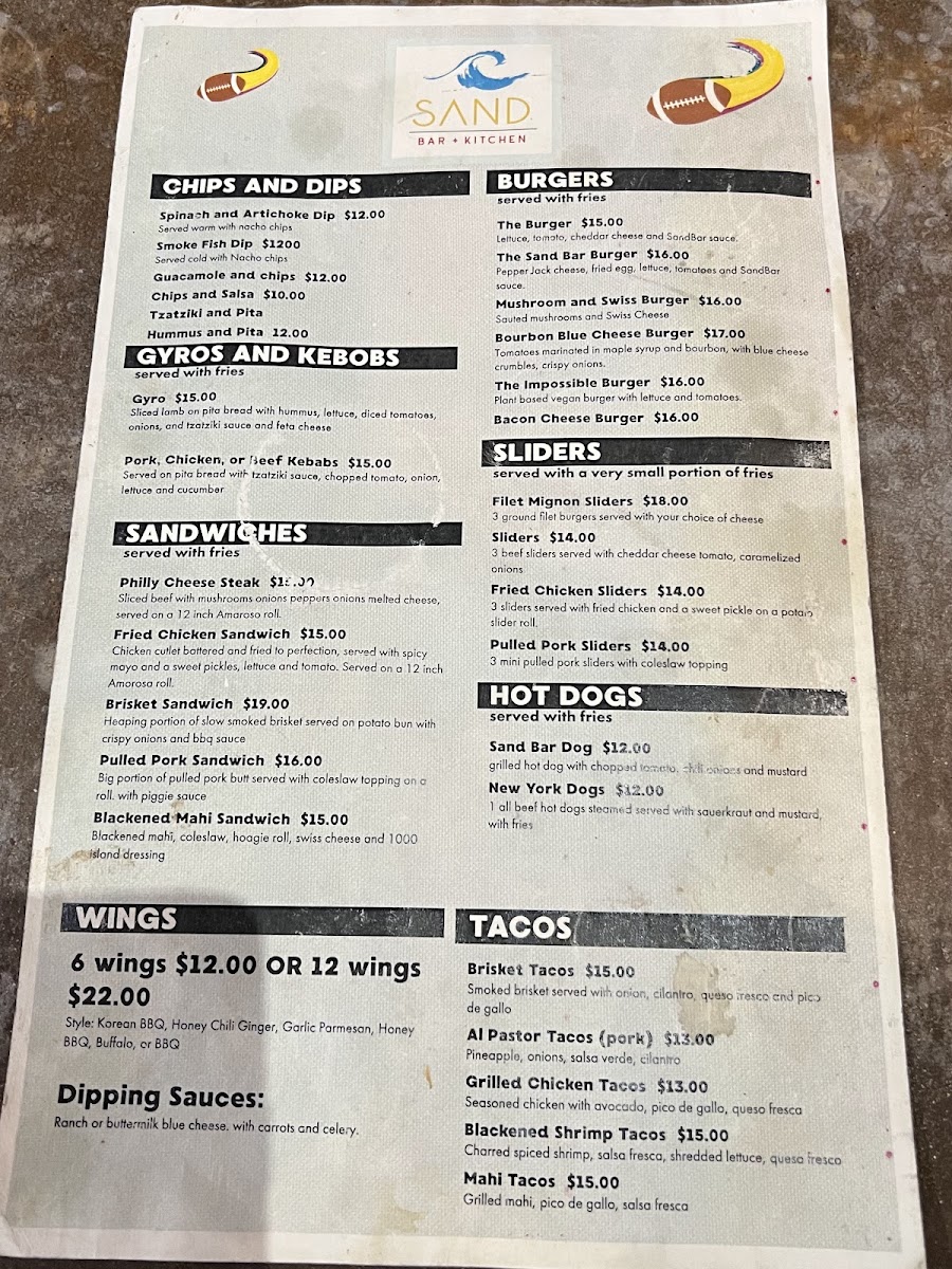 Sand Bar + Kitchen Menu - Image 3