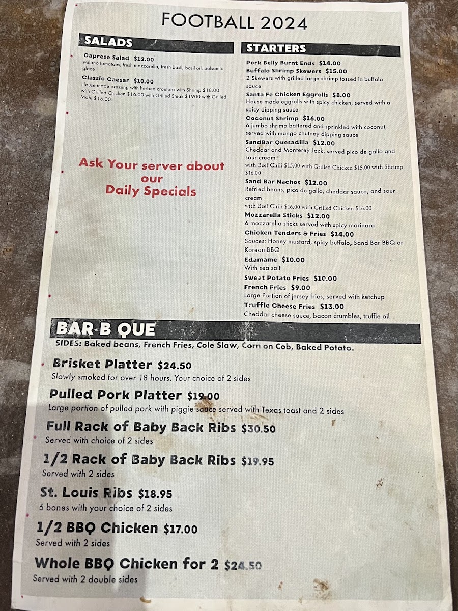 Sand Bar + Kitchen Menu - Image 5
